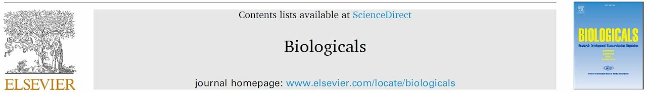 Published in BIOLOGICALS: Congress report of “Autogenous vaccines - Quality of production and movement in a common market” Image 1